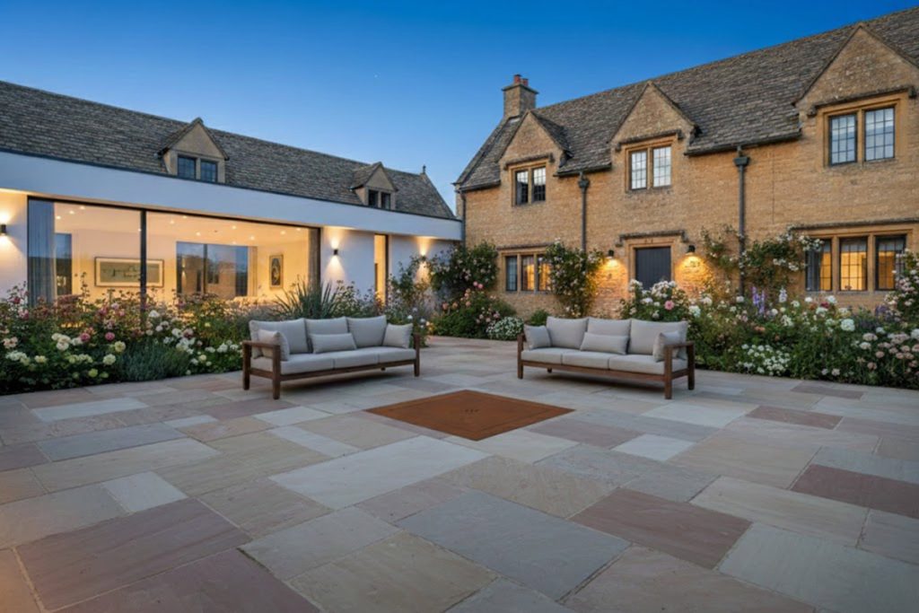 Recessed fire pit