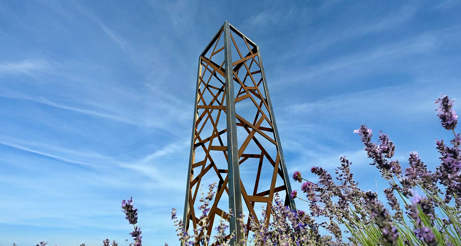 Metal obelisk