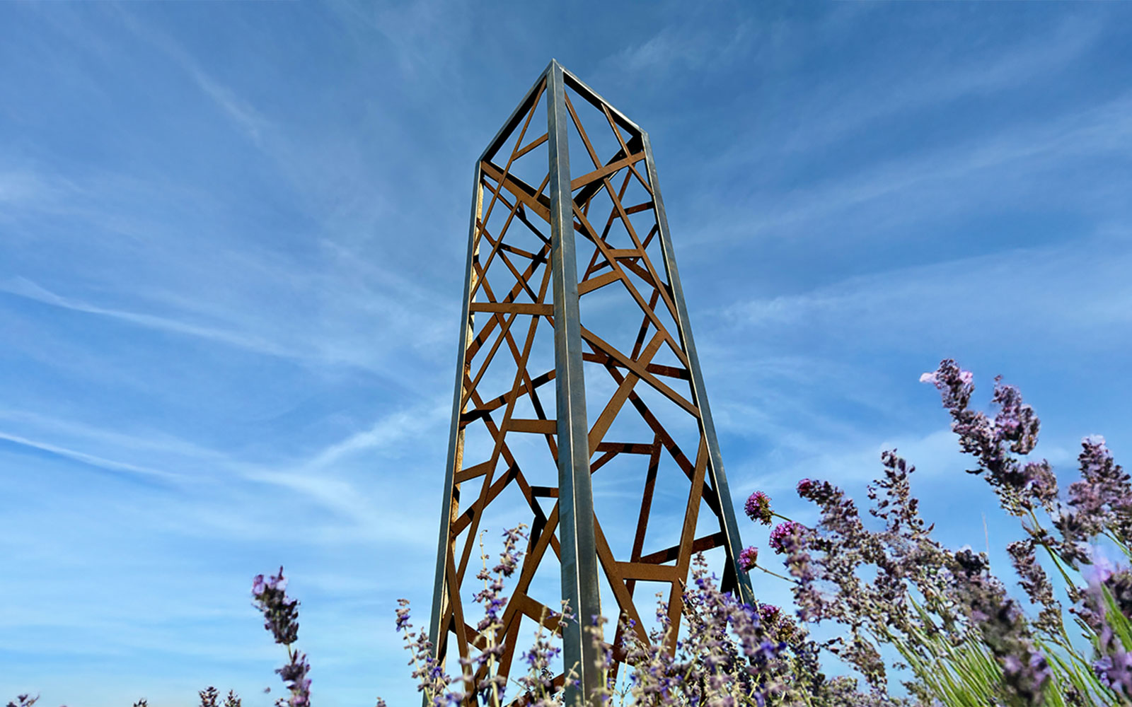 Metal obelisk