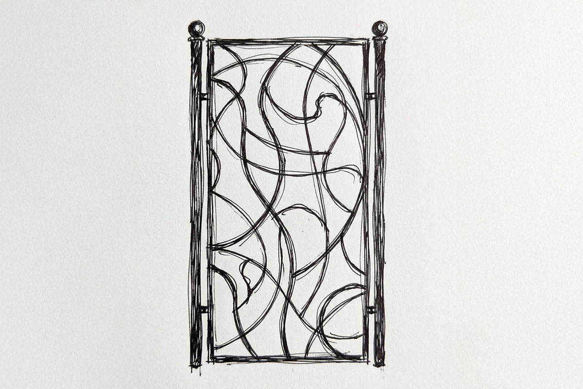 Metal rose trellis