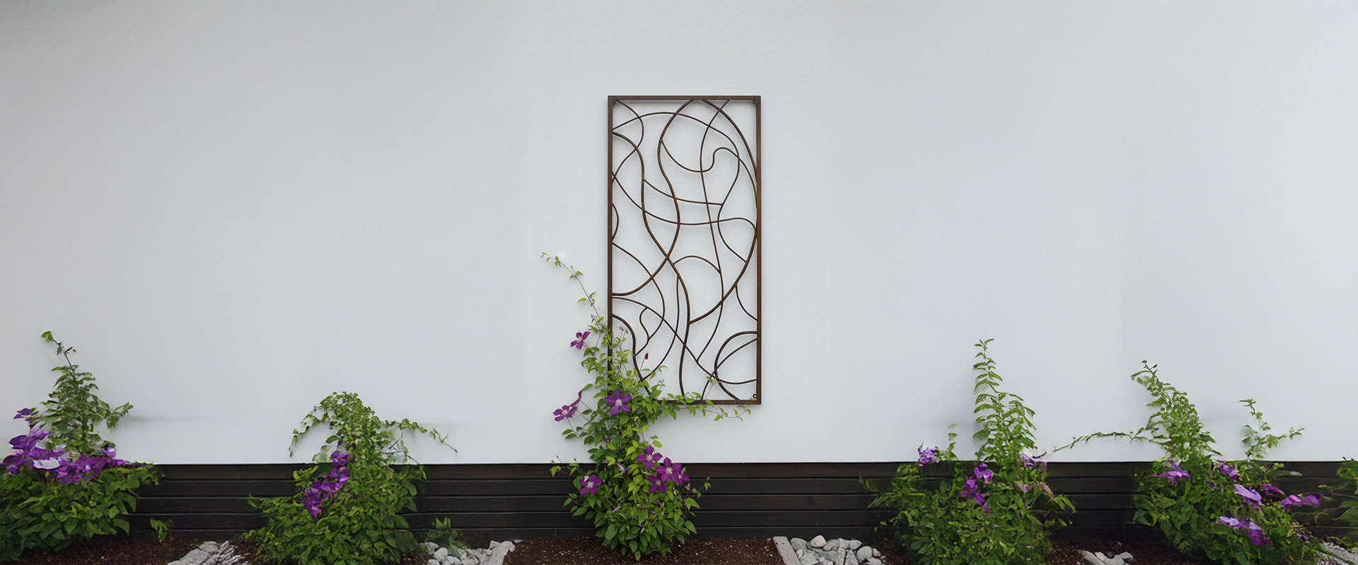 Metal trellis for climbing plants